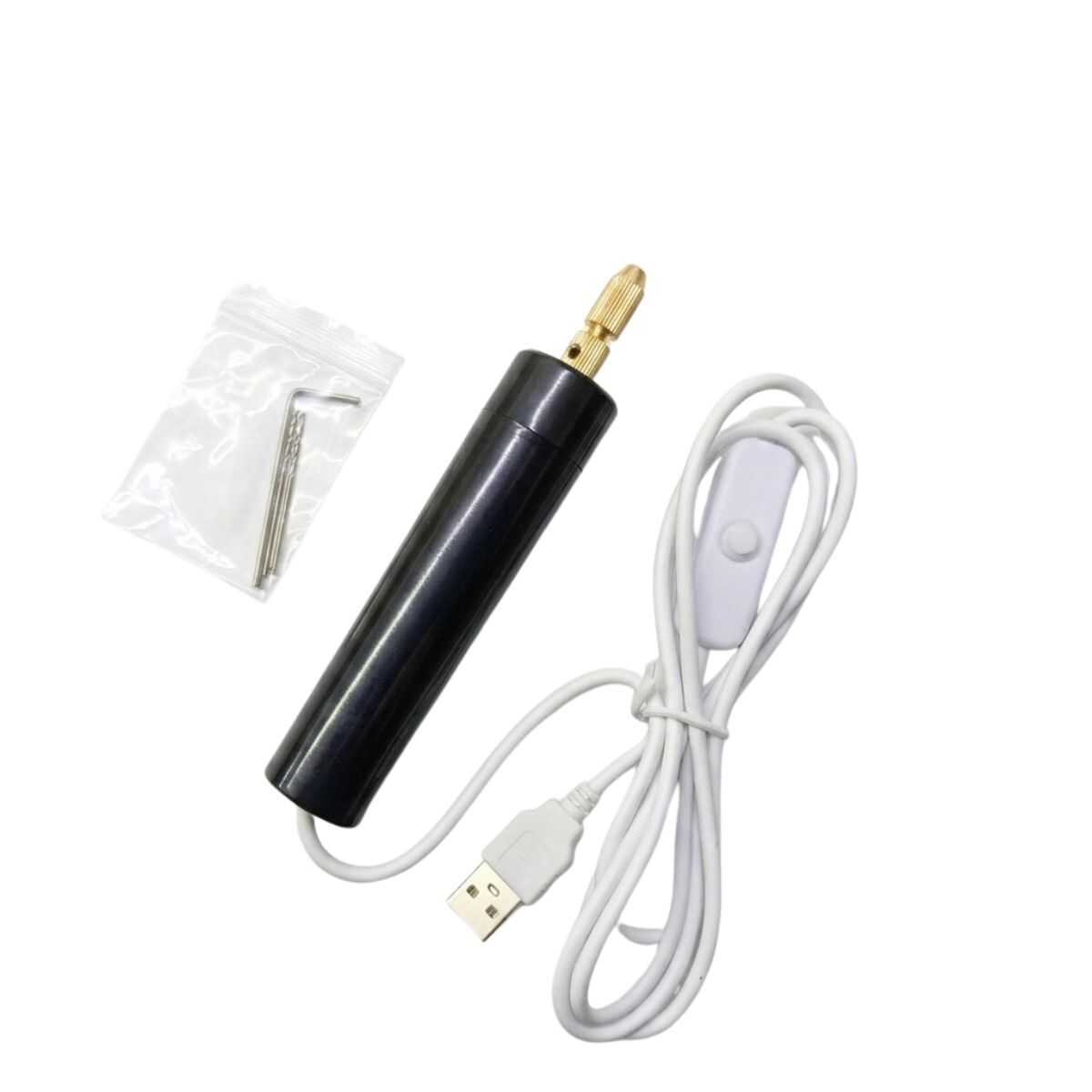 Mini Taladro Eléctrico Portátil USB para Resina y Manualidades