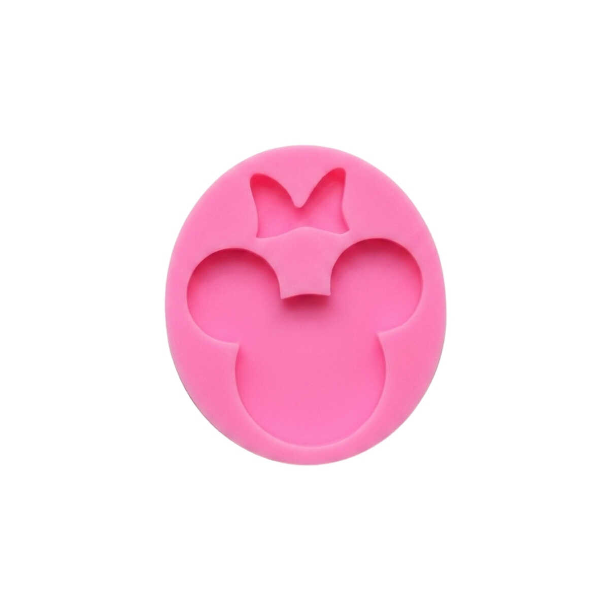 Molde Silicona Silueta Ratoncita Minnie con Lazo Separado (2 Cavidades)