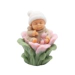 Molde de Silicona Premium Bebé en Capullo de Flor 3D para Velas y Jabones