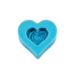 Molde Silicona Corazón con Rosa en Relieve 3D para Vela y Jabón