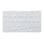 Molde Silicona Abecedario Cursivo y Figuras para Resina