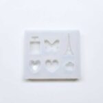 Molde Silicona Set 6 Dijes Románticos (París, Perfume, Corazones)