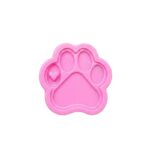 Molde Silicona Huella de Mascota con Perforación de Corazón