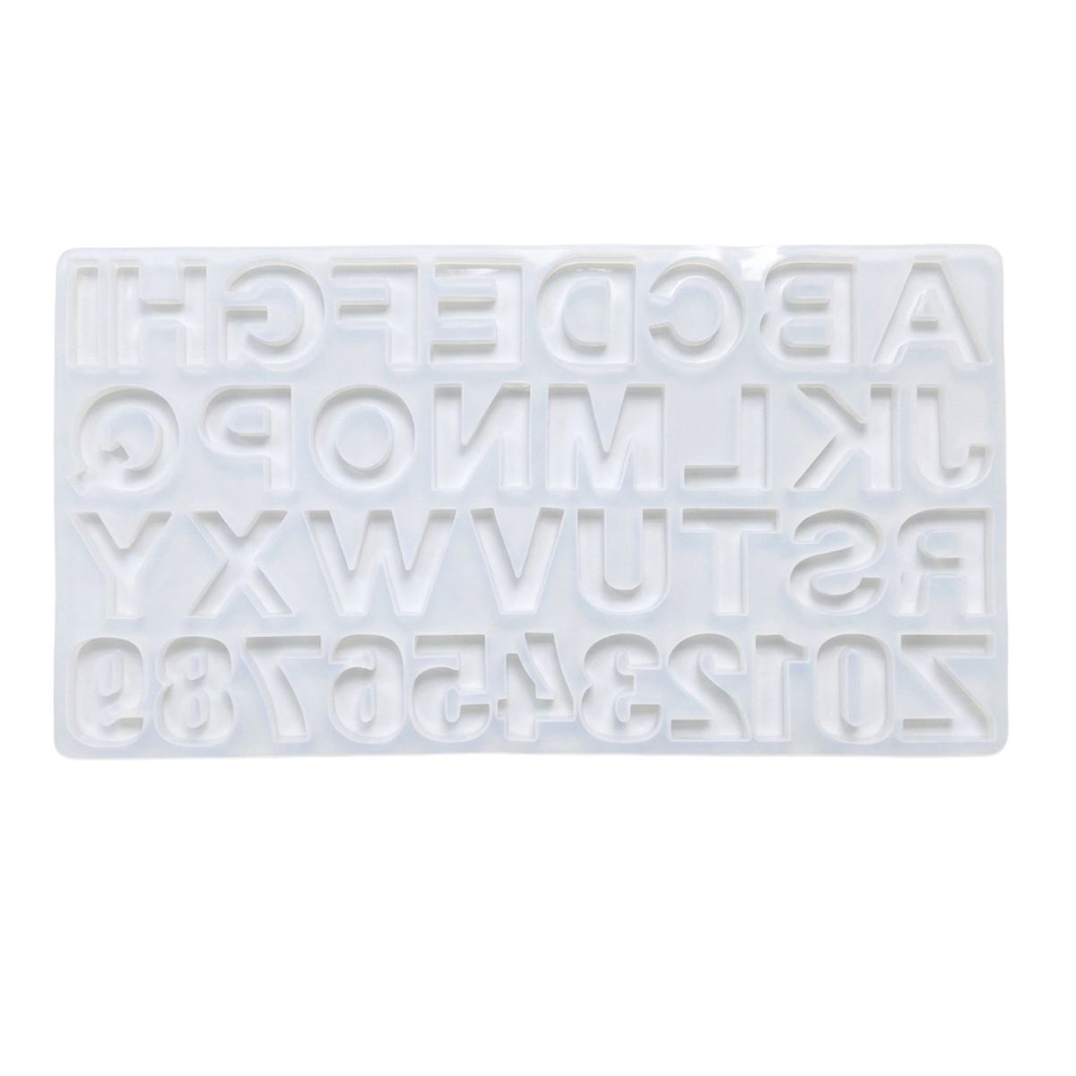 Molde Silicona Abecedario Estilizado y Figuras para Resina