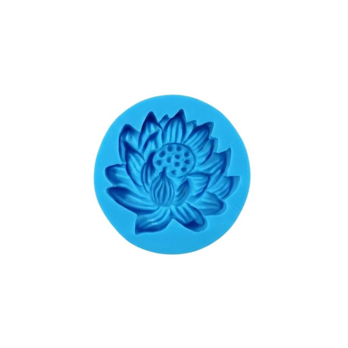 Molde de Silicona Premium Flor de Loto en Relieve para Velas Decorativas