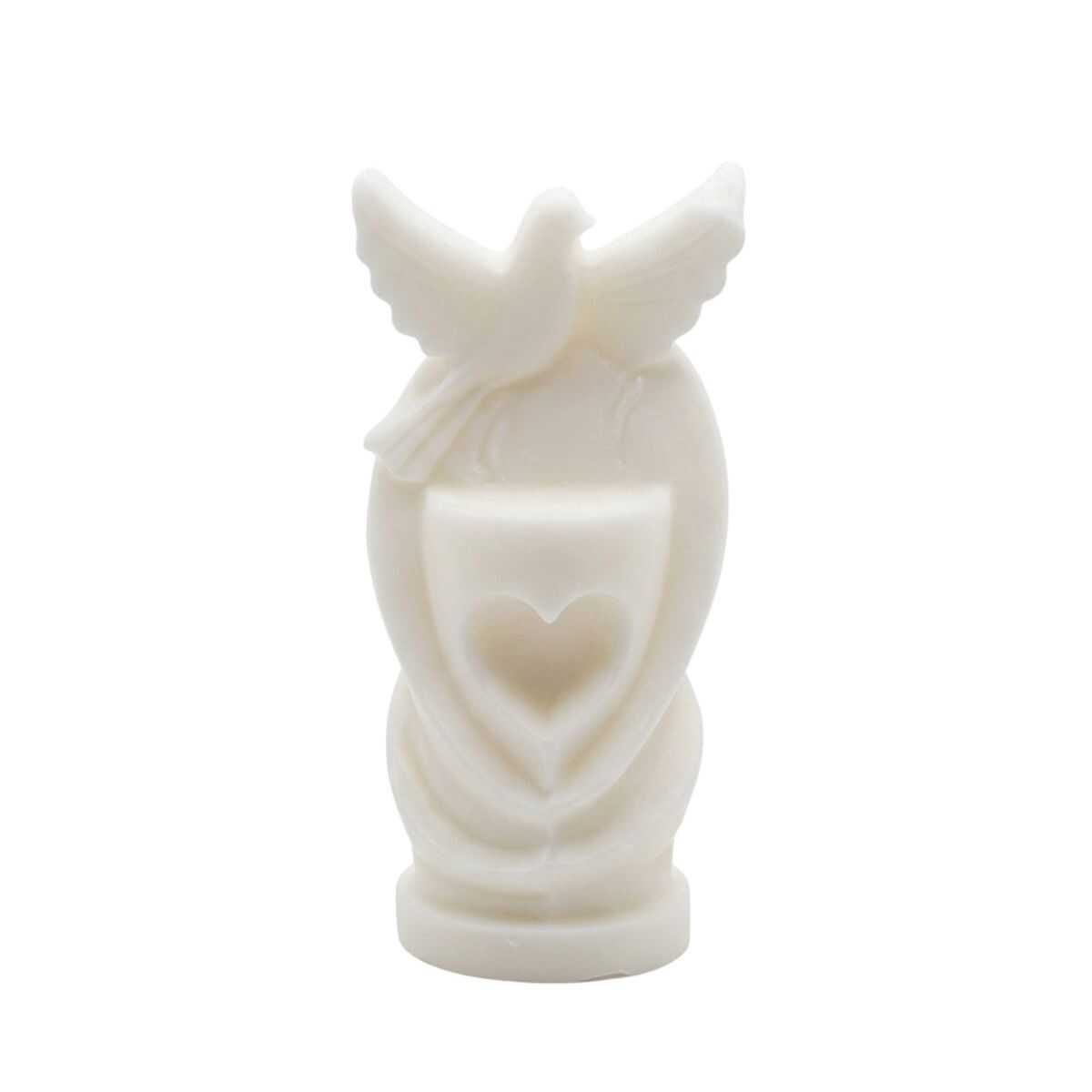 Molde Silicona Paloma Espíritu Santo y Corazón 3D para Velas y Recuerdos