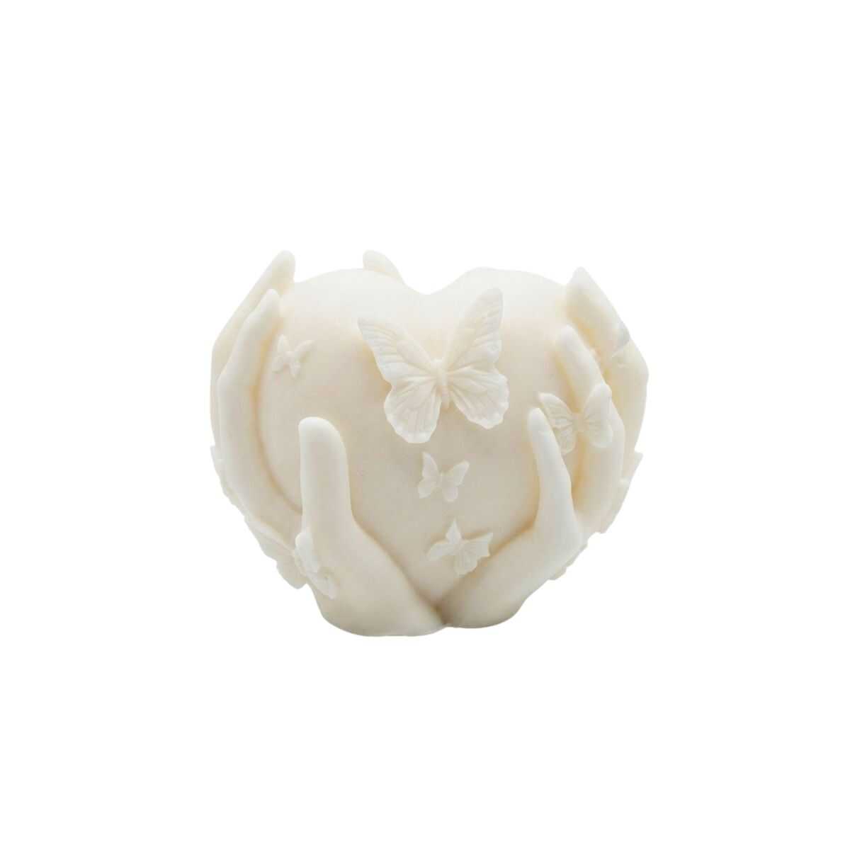 Molde Silicona 3D Manos y Corazón con Mariposas en Relieve