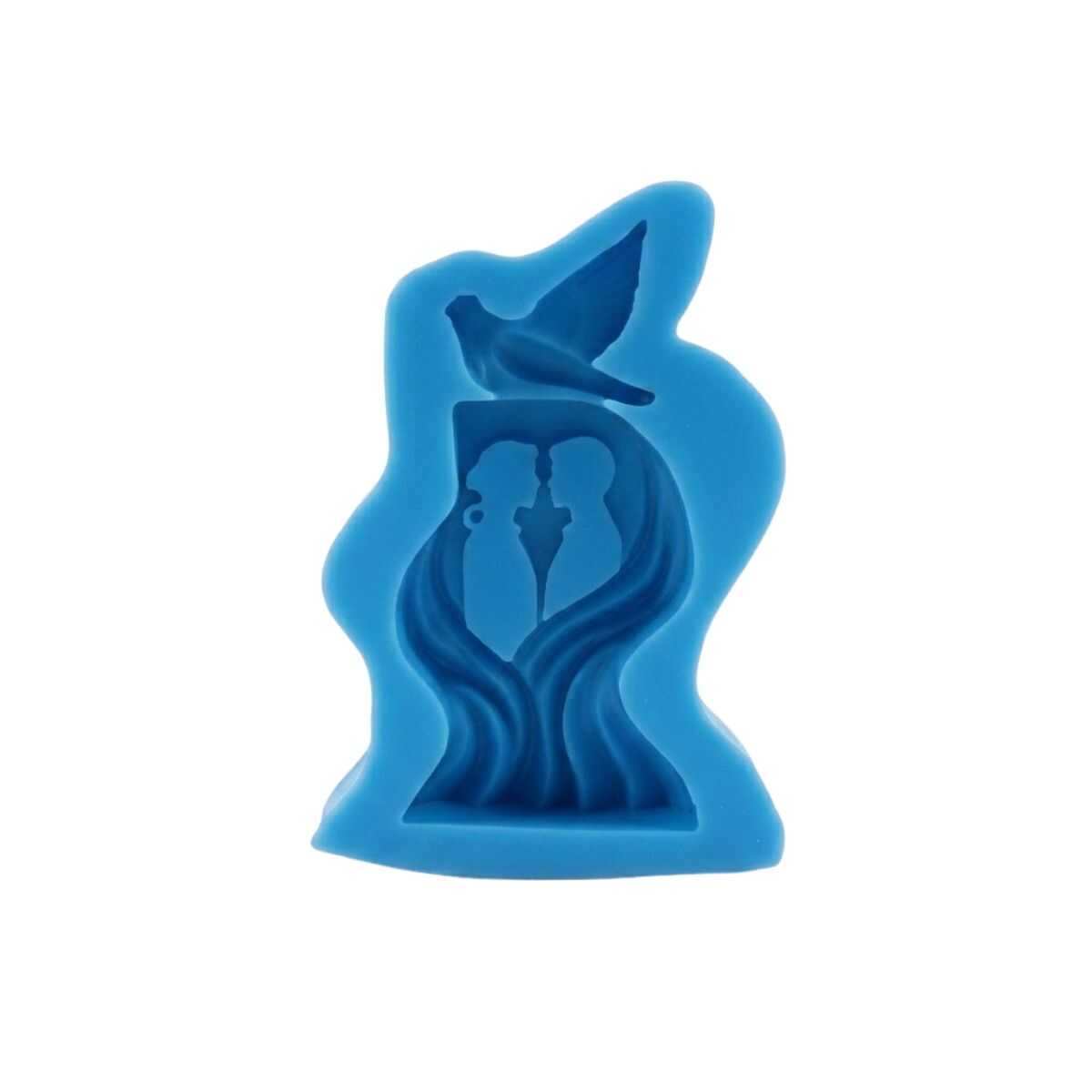 Molde Silicona Pareja Enamorada y Paloma para Velas Decorativas