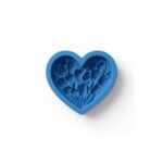 Molde de Silicona Premium Corazón con Ramo de Tulipanes en Relieve para Velas Decorativas