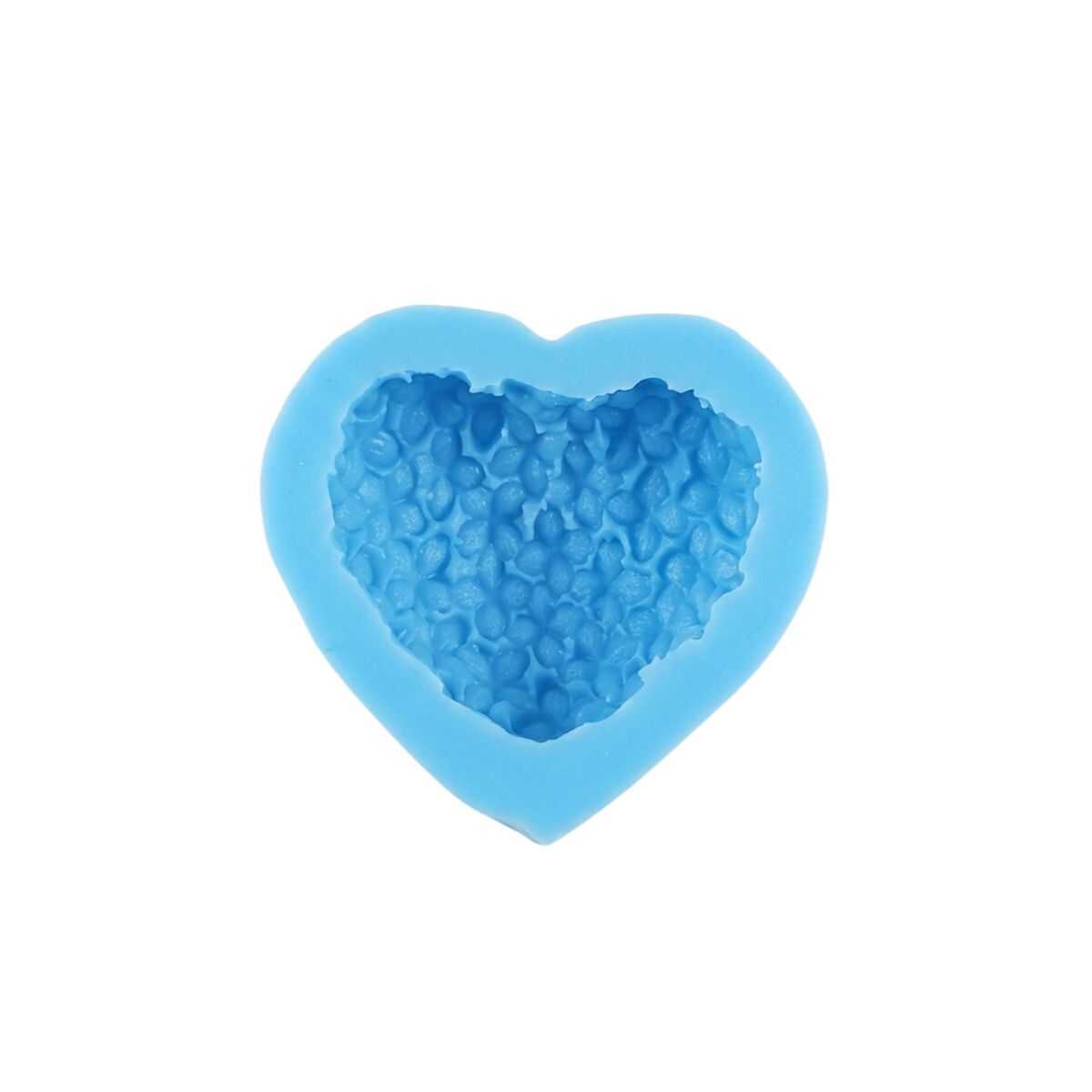 Molde de Silicona Premium Corazón con Textura de Pétalos para Velas Decorativas