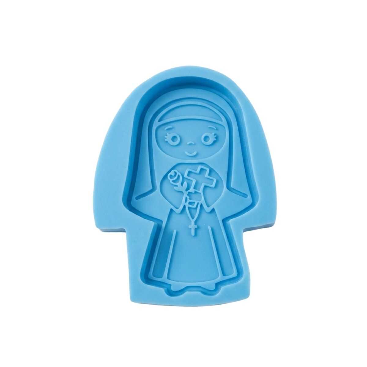 Molde de Silicona Premium Santa Rita en Relieve para Velas Decorativas